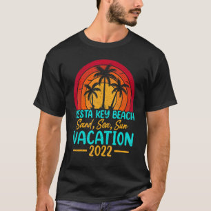 Vintage Sunset Summer Vacation 2022 Florida Siesta T-Shirt