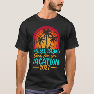 Vintage Sunset Summer Vacation 2022 Sanibel Island T-Shirt
