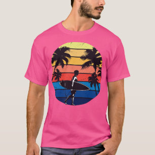 Vintage Sunset Surfing Gift For Surfers T-Shirt