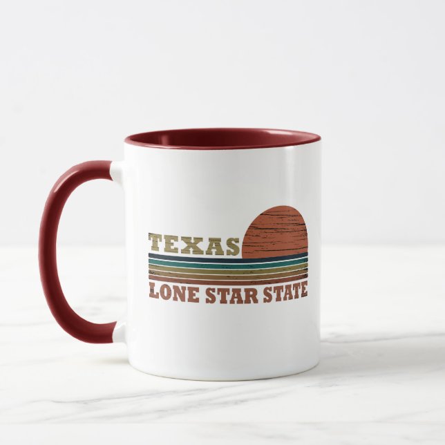 Vintage sunset Texas Mug (Left)