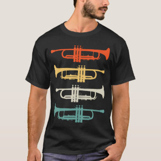 Vintage Sunset Trumpet Jazz Music Lover T-Shirt