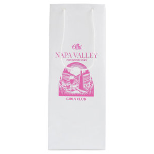 vintage sunset vineyard napa valley bachelorette wine gift bag