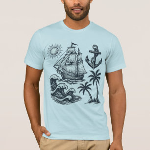 Vintage Sunset Wave T-Shirt