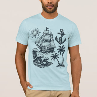 Vintage Sunset Wave T-Shirt