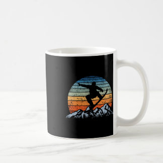 Vintage Sunset Winter Sports Snowboard And Snowboa Coffee Mug
