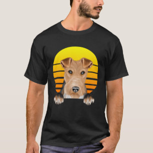 Vintage Sunset Wire Fox Terrier Dog T-Shirt