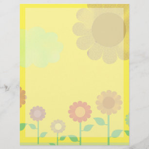 Vintage Sunshine Happy Yellow Vintage Floral