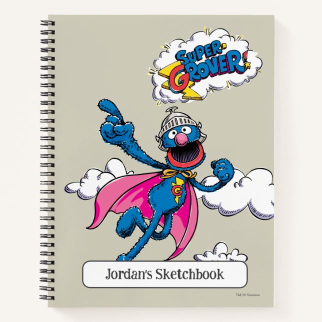 Vintage Super Grover Drawing Notebook (Front)