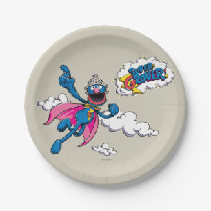 Vintage Super Grover Paper Plate