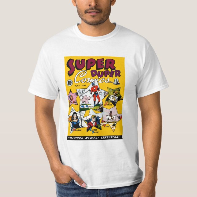 Vintage Super Hero Comic T-Shirt (Front)