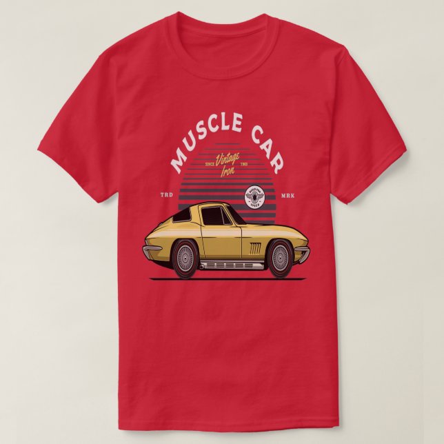 Vintage Super Muscle Car T-Shirt (Design Front)