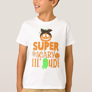 VINTAGE SUPER SCARY LIL' DUDE - CUTE SCARY PUMPKIN T-Shirt