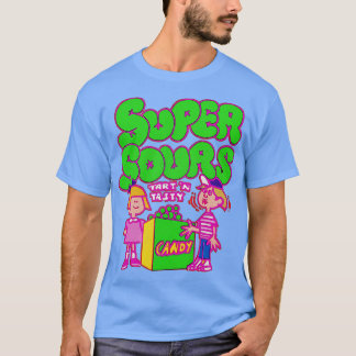 Vintage Super Sours Design Faded Style Design T-Shirt