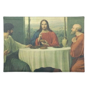 Vintage Supper At Emmaus with Jesus Christ Placemat