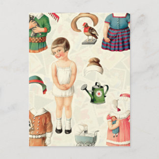 VINTAGE SUPREME PAPER DOLLS SWEETIE POSTCARD