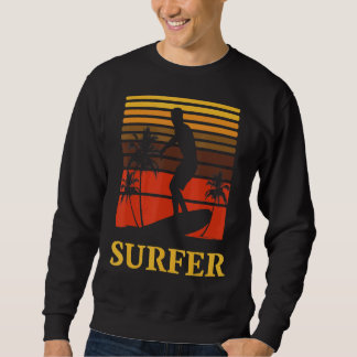 Vintage Surf For Men Boys Surfing & Surfboard 1 Sweatshirt