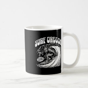 Vintage Surf Oregon Surfing Sasquatch Surfer Coffee Mug