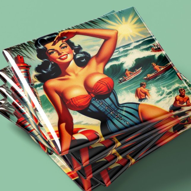 Vintage Surf Pin-up Magnet (Creator Uploaded)