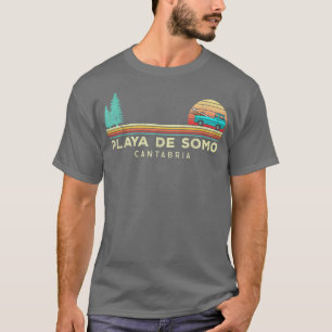 Vintage surf Playa de somo cabtabria - Surfer T-Sh T-Shirt