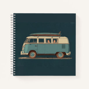 Vintage Surf Van – Retro Camper Design Notebook