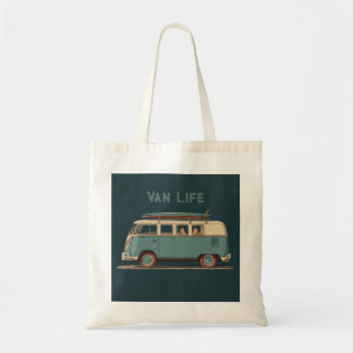 Vintage Surf Van – Retro Camper Design Tote Bag