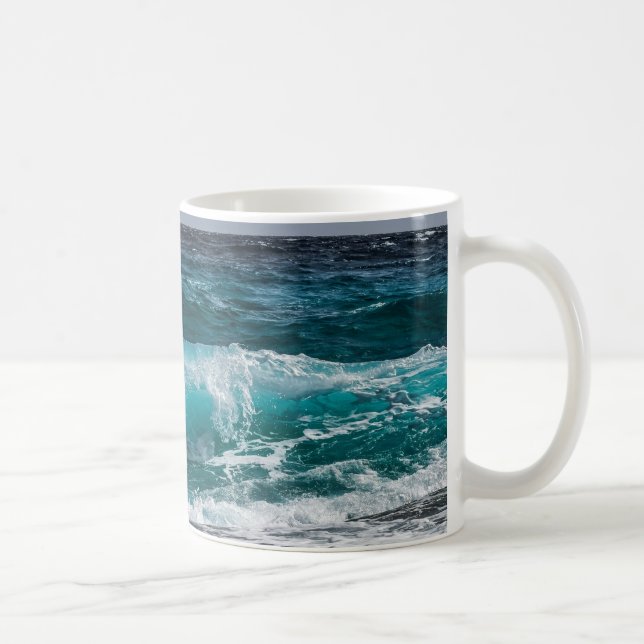 Vintage Surf Waves Coffee Mug (Right)