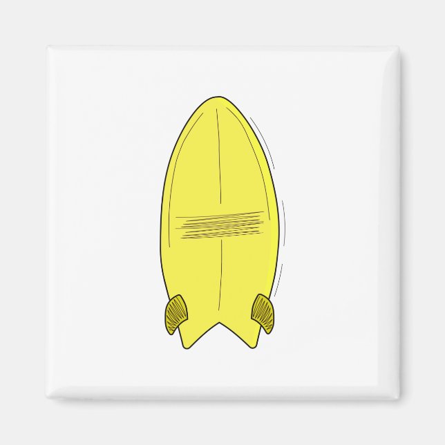 Vintage Surfboard Magnet (Front)