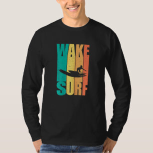 Vintage Surfboard Wake Surfing Surfer T-Shirt
