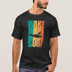 Vintage Surfboard Wake Surfing Surfer T-Shirt