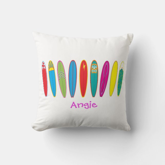 Vintage Surfboards Cushion (Front)