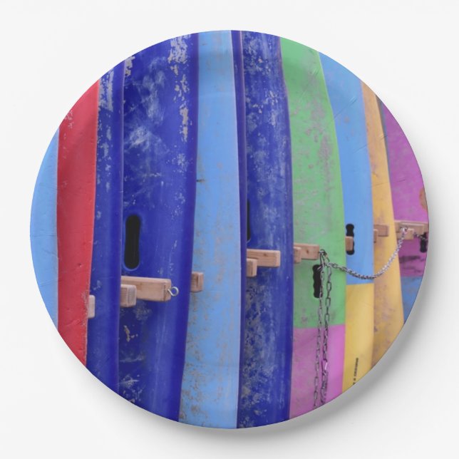 Vintage Surfboards Paper Plate (Front)