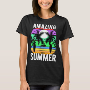 Vintage Surfer Retro Surfing Beach Summer Vacation T-Shirt