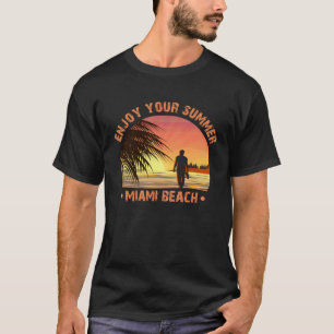Vintage Surfer Retro Surfing Beach Summer Vacation T-Shirt