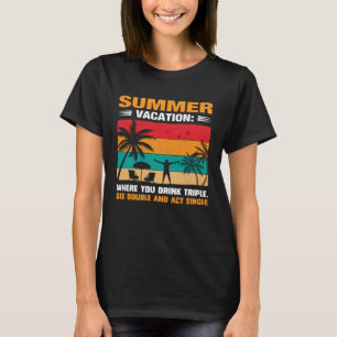 Vintage Surfer Retro Surfing Beach Summer Vacation T-Shirt