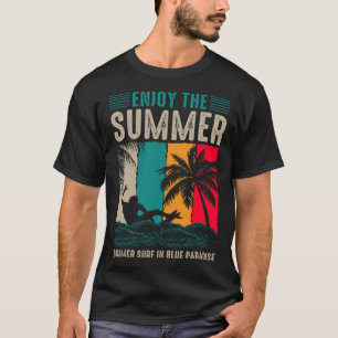 Vintage Surfer Retro Surfing Beach Summer Vacation T-Shirt
