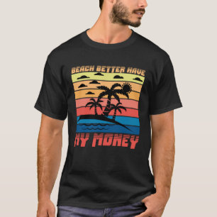 Vintage Surfer Retro Surfing Beach Summer Vacation T-Shirt