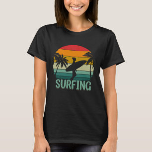 Vintage Surfer Retro Surfing Beach Summer Vacation T-Shirt