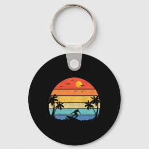 Vintage Surfer Retro Surfing Beach Surf _1 Key Ring