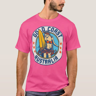 Vintage Surfing Badge for Gold Coast Australia T-Shirt