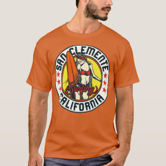 Vintage Surfing Badge for San Clemente California T-Shirt