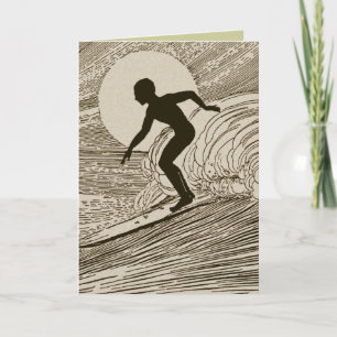 Vintage Surfing Card