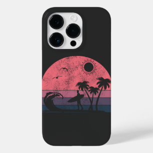 vintage surfing design surfer silhouette Case-Mate iPhone 14 pro case