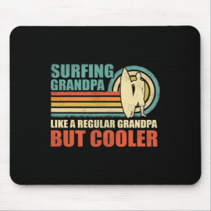 Vintage Surfing Grandpa Like A Regular Grandpa Fat Mouse Mat