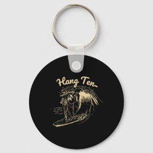 Vintage Surfing Moses Hang Ten  Key Ring