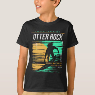 Vintage Surfing Otter Rock Oregon Coast Surfers Pa T-Shirt