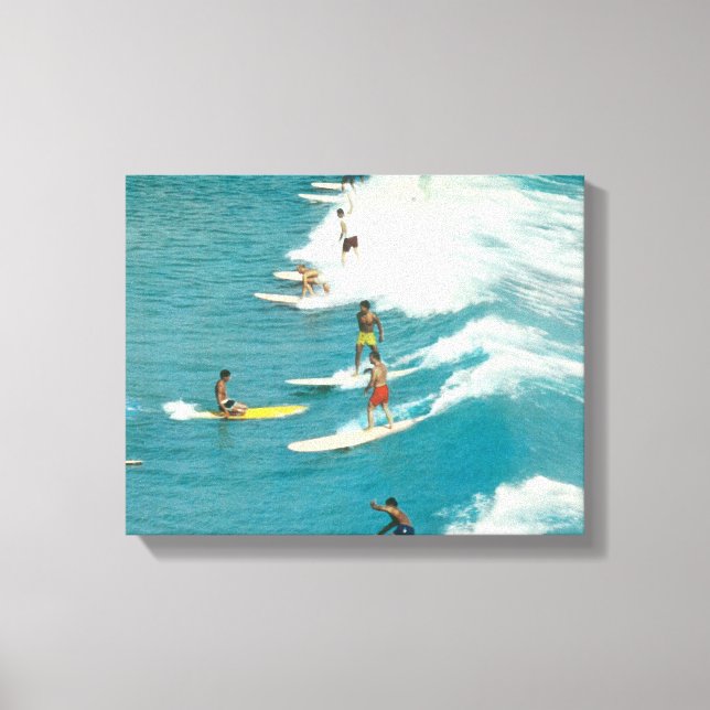 Vintage surfing photo, Florida, 1960s Canvas Print (Front)