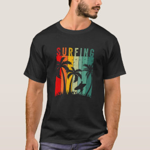 Vintage Surfing Retro Surf Style Palm Tree For Sur T-Shirt