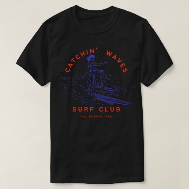 Vintage Surfing Surfer T-Shirt (Design Front)