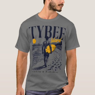 Vintage Surfing Tybee Island Georgia Retro Surfer T-Shirt