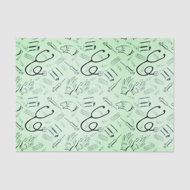 Vintage surgeon medical doctor tissue paper (Front)